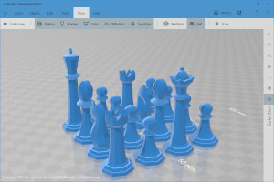 Skærmbillede af en .3mf-fil i Microsoft 3D Builder