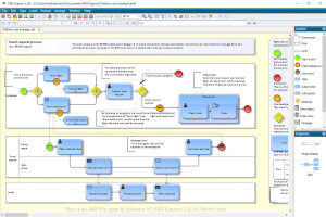 Skærmbillede af en .adf-fil i Software AG ARIS Express 2.4