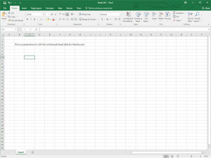 Skærmbillede af et .dif-fil i Microsoft Excel 2016