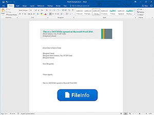 Skærmbillede af et .docm-fil i Microsoft Word 2016