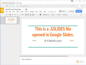 Skærmbillede af en .gslides-fil i Google Slides (Google Drive)