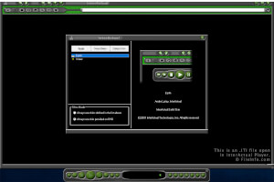 Skærmbillede af en .iti-fil i InterActual Player