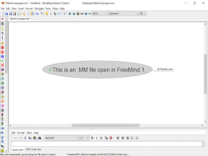 Screenshot af en .mm-fil i FreeMind 1