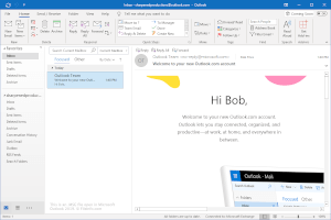 Skærmbillede af en .msg-fil i Microsoft Outlook 2019