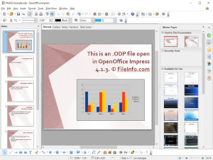 Skærmbillede af en .odp-fil i Apache OpenOffice Impress 4.1.3