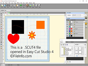 Skærmbillede af en .scut4-fil i Easy Cut Studio 4